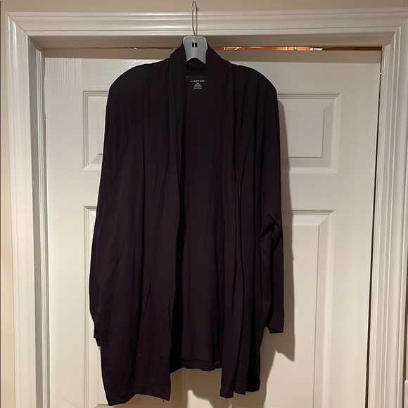 Black Open Front Cardigan by Land’s End - Picture 1 of 3